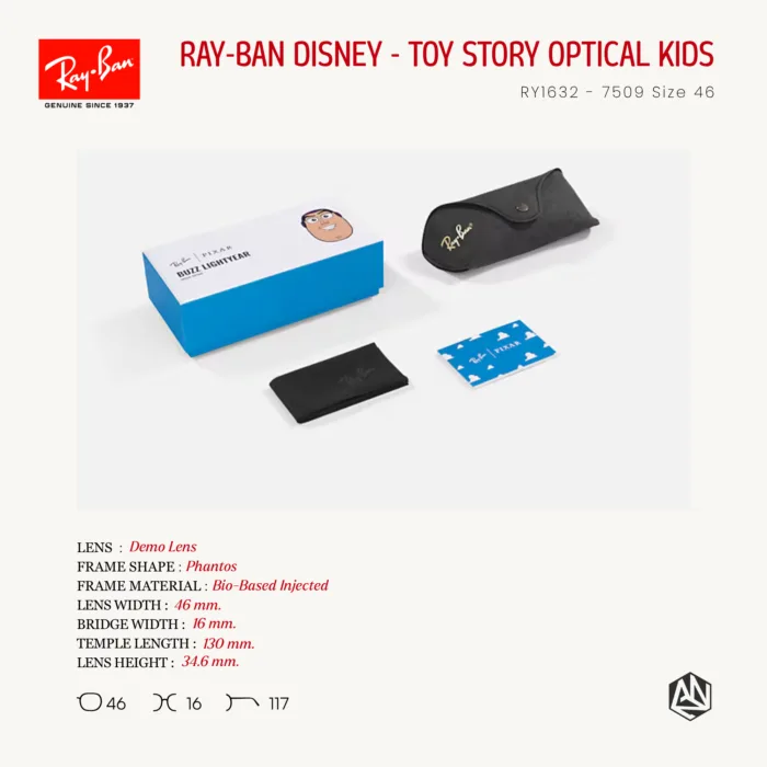 Ray-Ban Junior X Toy Story RY1632 Size 46 กรอบแว่นตาเด็ก Buzz Lightyear Collection - Image 7