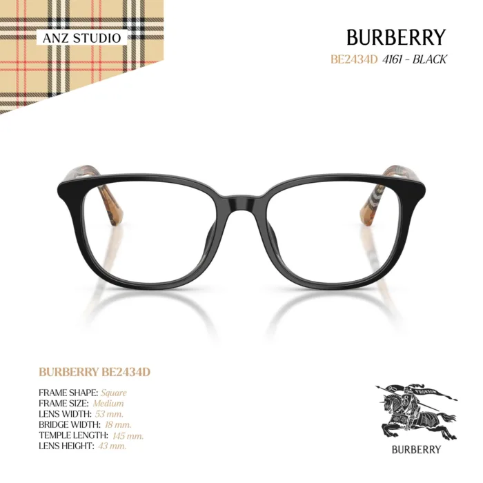 กรอบแว่นตา BURBERRY รุ่น BE2434D ทรง Square ลาย Burberry Check ของแท้ รับประกัน 2 ปี - Image 15