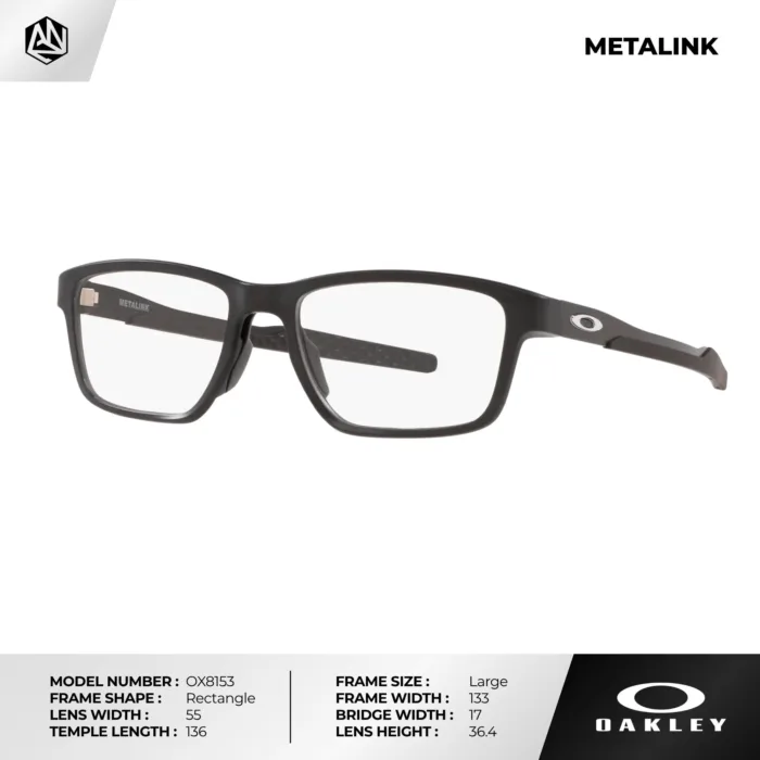 กรอบแว่นตา OAKLEY OX8153 METALINK กรอบผสมโลหะ เบาพิเศษ ทนทาน ปรับจมูกได้ ของแท้รับประกัน 2 ปี - Image 2