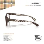 กรอบแว่นตา BURBERRY รุ่น BE2451U ทรง Rectangle ลุคเรียบเท่ ดีไซน์ขาแว่น Rubber Check ของแท้ รับประกัน 2 ปี - Image 3
