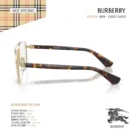 กรอบแว่นตา BURBERRY รุ่น BE1396 ทรง Pilot กรอบโลหะดีไซน์ Double Bridge ของแท้ รับประกัน 2 ปี - Image 3