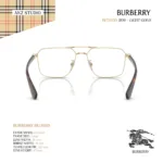 กรอบแว่นตา BURBERRY รุ่น BE1395D ทรง Irregular กรอบโลหะสี Light Gold ลุคพรีเมียม ของแท้ รับประกัน 2 ปี - Image 4