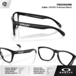 กรอบแว่นตา OAKLEY OX8137A FROGSKINS RX ทรงสี่เหลี่ยม เบาพิเศษ Low Bridge Fit ของแท้รับประกัน 2 ปี - Image 4