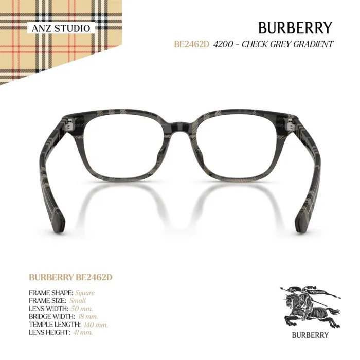 กรอบแว่นตา BURBERRY รุ่น BE2462D ทรง Square ลาย Burberry Check ของแท้ รับประกัน 2 ปี - Image 4