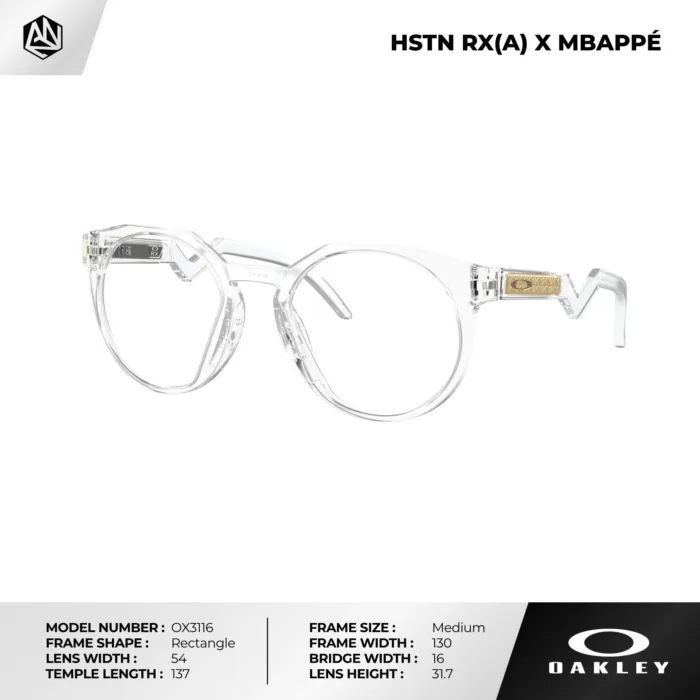 กรอบแว่นตา OAKLEY OX8139 HSTN RX Kylian Mbappé Signature Series ทรงกลม เบาพิเศษ Low Bridge Fit ของแท้รับประกัน 2 ปี - Image 2