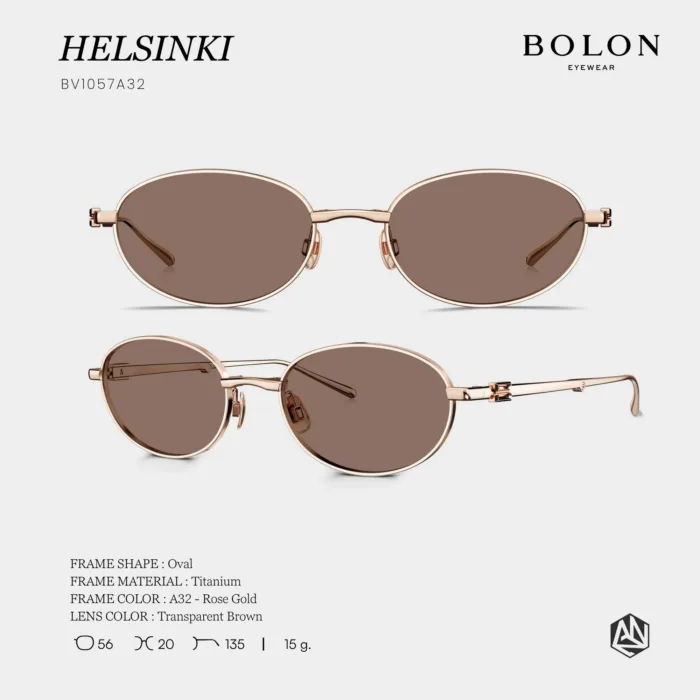 แว่นกันแดด BOLON รุ่น HELSINKI BV1057 ทรง Oval พับได้ ดีไซน์มินิมอลน้ำหนักเบา ของแท้ รับประกัน 1 ปี - Image 3