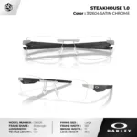 กรอบแว่นตา OAKLEY OX3126 STEAKHOUSE 1.0 กรอบเจาะเลนส์ เบาพิเศษ โลหะแข็งแรง ของแท้รับประกัน 2 ปี - Image 5