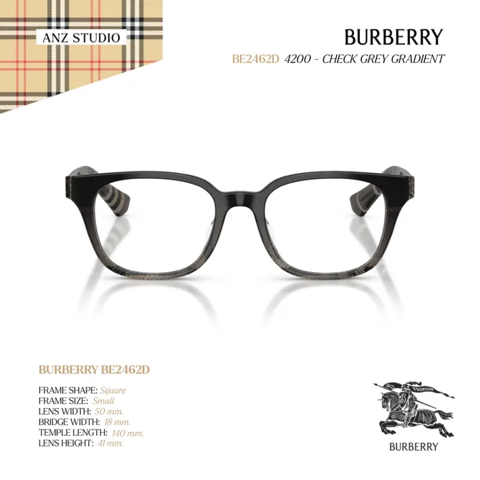 กรอบแว่นตา BURBERRY รุ่น BE2462D ทรง Square ลาย Burberry Check ของแท้ รับประกัน 2 ปี - Image 5