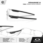 กรอบแว่นตา OAKLEY OX3126 STEAKHOUSE 1.0 กรอบเจาะเลนส์ เบาพิเศษ โลหะแข็งแรง ของแท้รับประกัน 2 ปี - Image 6