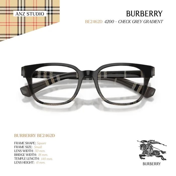 กรอบแว่นตา BURBERRY รุ่น BE2462D ทรง Square ลาย Burberry Check ของแท้ รับประกัน 2 ปี - Image 6