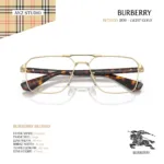 กรอบแว่นตา BURBERRY รุ่น BE1395D ทรง Irregular กรอบโลหะสี Light Gold ลุคพรีเมียม ของแท้ รับประกัน 2 ปี - Image 6