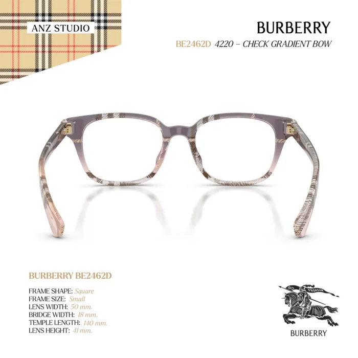 กรอบแว่นตา BURBERRY รุ่น BE2462D ทรง Square ลาย Burberry Check ของแท้ รับประกัน 2 ปี - Image 9