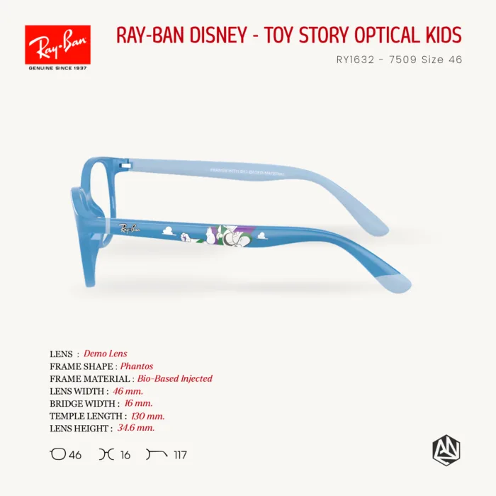 Ray-Ban Junior X Toy Story RY1632 Size 46 กรอบแว่นตาเด็ก Buzz Lightyear Collection - Image 5