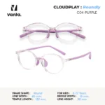 แว่นตากรองแสงสีฟ้าเด็ก vanta. CLOUDPLAY Roundly กรอบ TR90 น้ำหนักเบา ใส่สบาย ถนอมสายตา - Image 8