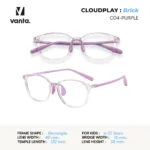 แว่นตากรองแสงสีฟ้าเด็ก vanta. CLOUDPLAY Brick กรอบ TR90 น้ำหนักเบา ใส่สบาย ถนอมสายตา - Image 8