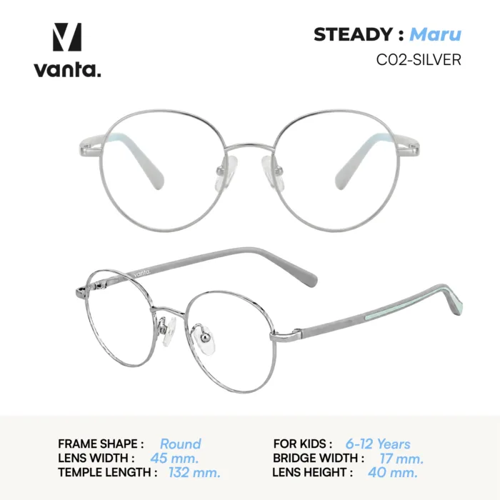 แว่นตากรองแสงสีฟ้าเด็ก vanta.  STEADY Maru  น้ำหนักเบา Air Cushion ใส่สบาย ถนอมสายตา - Image 6