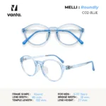 แว่นตากรองแสงสีฟ้าเด็ก vanta. MELLI Roundly กรอบ TR90 น้ำหนักเบา ใส่สบาย ถนอมสายตา - Image 6