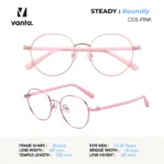 แว่นตากรองแสงสีฟ้า vanta.  STEADY Roundly กรอบ Alloy ผสาน Silicone น้ำหนักเบา Air Cushion ใส่สบาย ถนอมสายตา - Image 7