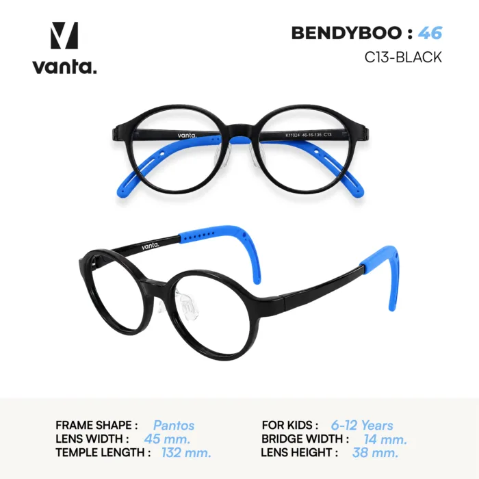 แว่นตากรองแสงสีฟ้าเด็ก vanta. BENDYBOO 46  ยืดหยุ่นสูง น้ำหนักเบา ใส่กระชับ ถนอมสายตา - Image 6