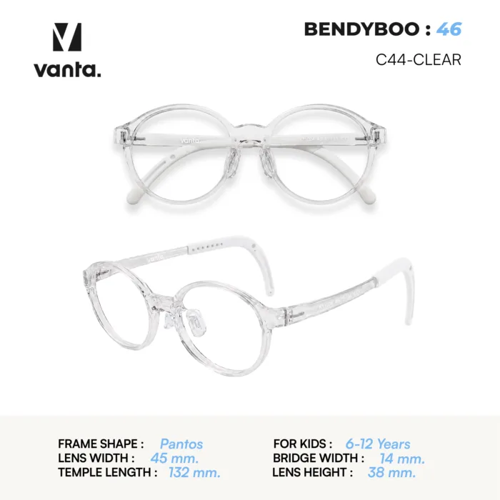 แว่นตากรองแสงสีฟ้าเด็ก vanta. BENDYBOO 46  ยืดหยุ่นสูง น้ำหนักเบา ใส่กระชับ ถนอมสายตา - Image 7