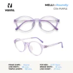 แว่นตากรองแสงสีฟ้าเด็ก vanta. MELLI Roundly กรอบ TR90 น้ำหนักเบา ใส่สบาย ถนอมสายตา - Image 8