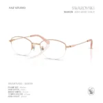 แว่นสายตา SWAROVSKI รุ่น SK1039 กรอบกึ่งไร้ขอบ Rose Gold Luxury Crystal Eyewear ของแท้ รับประกัน 2 ปี - Image 2