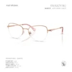 แว่นสายตา SWAROVSKI รุ่น SK1032 กรอบกึ่งไร้ขอบ Rose Gold Crystal Eyewear ของแท้ รับประกัน 2 ปี - Image 2