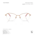 แว่นสายตา SWAROVSKI รุ่น SK1032 กรอบกึ่งไร้ขอบ Rose Gold Crystal Eyewear ของแท้ รับประกัน 2 ปี - Image 3