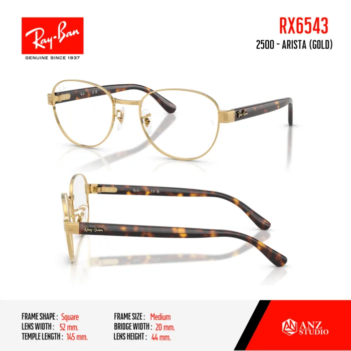 Ray-Ban RX6543 กรอบแว่นสายตา ทรง Square Semi - Image 3