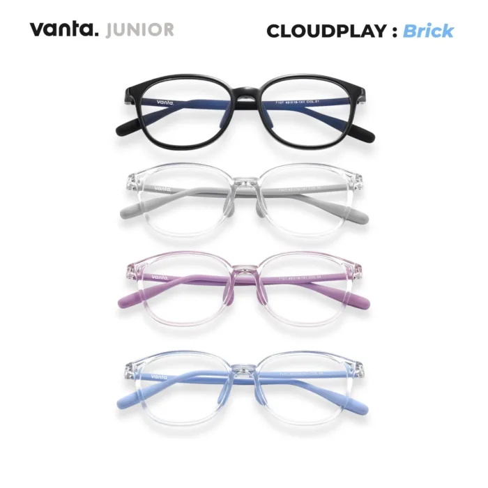 แว่นตากรองแสงสีฟ้าเด็ก vanta. CLOUDPLAY Brick กรอบ TR90 น้ำหนักเบา ใส่สบาย ถนอมสายตา - Image 2