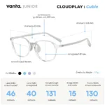 แว่นตากรองแสงสีฟ้าเด็ก vanta. CLOUDPLAY Cubie กรอบ TR90 น้ำหนักเบา ใส่สบาย ถนอมสายตา - Image 3