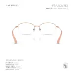 แว่นสายตา SWAROVSKI รุ่น SK1039 กรอบกึ่งไร้ขอบ Rose Gold Luxury Crystal Eyewear ของแท้ รับประกัน 2 ปี - Image 5