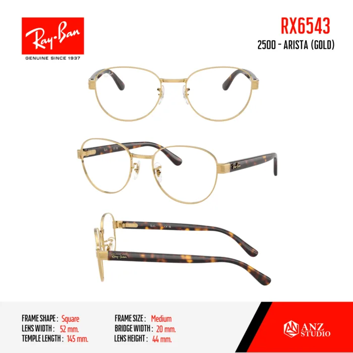 Ray-Ban RX6543 กรอบแว่นสายตา ทรง Square Semi - Image 4