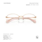 แว่นสายตา SWAROVSKI รุ่น SK1039 กรอบกึ่งไร้ขอบ Rose Gold Luxury Crystal Eyewear ของแท้ รับประกัน 2 ปี - Image 6