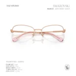 แว่นสายตา SWAROVSKI รุ่น SK1032 กรอบกึ่งไร้ขอบ Rose Gold Crystal Eyewear ของแท้ รับประกัน 2 ปี - Image 6