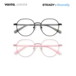 แว่นตากรองแสงสีฟ้า vanta.  STEADY Roundly กรอบ Alloy ผสาน Silicone น้ำหนักเบา Air Cushion ใส่สบาย ถนอมสายตา - Image 2