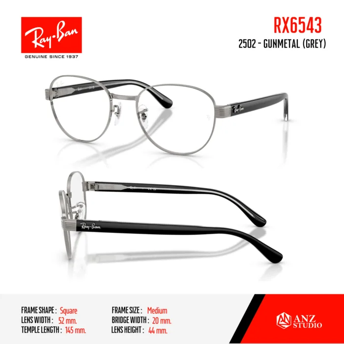 Ray-Ban RX6543 กรอบแว่นสายตา ทรง Square Semi - Image 6