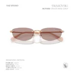 แว่นกันแดด SWAROVSKI รุ่น SK7045D กรอบเจาะเลนส์ไร้ขอบ ดีไซน์ Luxury Crystal Sunglasses ของแท้ รับประกัน 2 ปี - Image 7