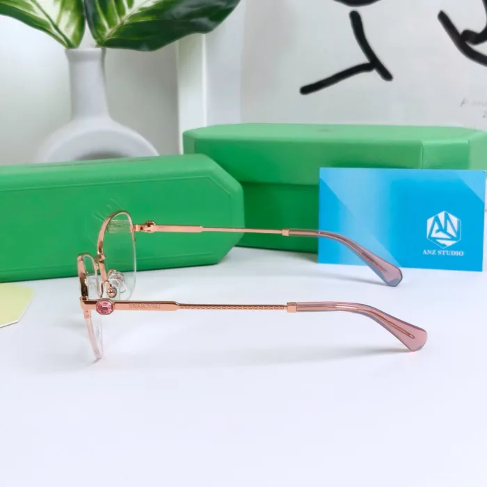 แว่นสายตา SWAROVSKI รุ่น SK1032 กรอบกึ่งไร้ขอบ Rose Gold Crystal Eyewear ของแท้ รับประกัน 2 ปี - Image 9