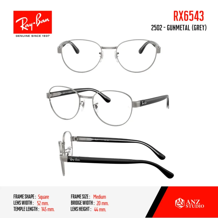 Ray-Ban RX6543 กรอบแว่นสายตา ทรง Square Semi - Image 7