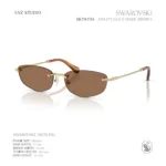 แว่นกันแดด SWAROVSKI รุ่น SK7045D กรอบเจาะเลนส์ไร้ขอบ ดีไซน์ Luxury Crystal Sunglasses ของแท้ รับประกัน 2 ปี - Image 3