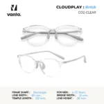 แว่นตากรองแสงสีฟ้าเด็ก vanta. CLOUDPLAY Brick กรอบ TR90 น้ำหนักเบา ใส่สบาย ถนอมสายตา - Image 7