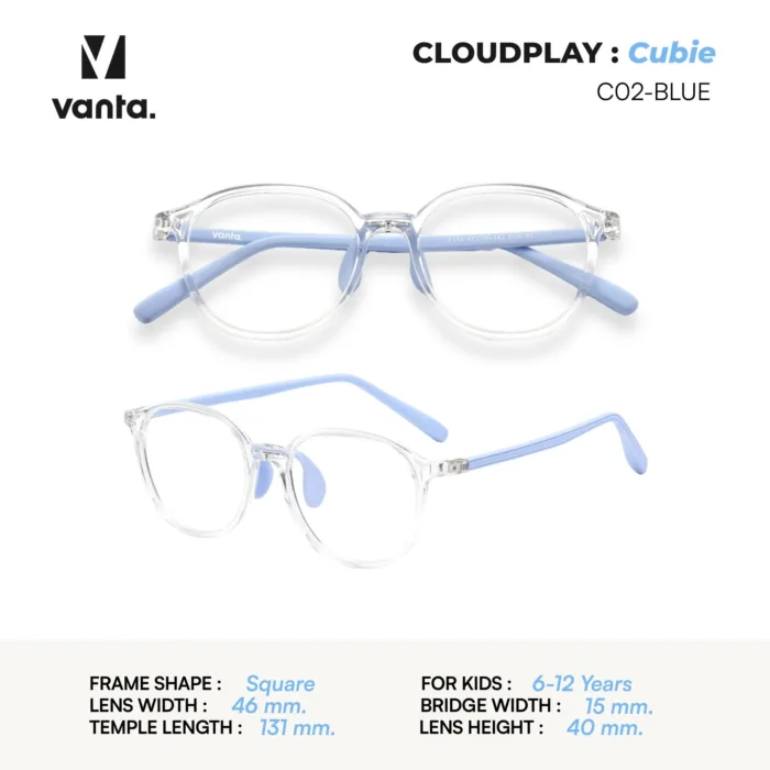 แว่นตากรองแสงสีฟ้าเด็ก vanta. CLOUDPLAY Cubie กรอบ TR90 น้ำหนักเบา ใส่สบาย ถนอมสายตา - Image 7