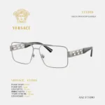 กรอบแว่นตา VERSACE รุ่น VE1308 ทรง Navigator Double Bridge Greca Iconic ของแท้ รับประกัน 2 ปี - Image 5