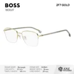 BOSS 1800/F กรอบแว่นตา Titanium ทรง Rectangle Semi Rimless - Image 8