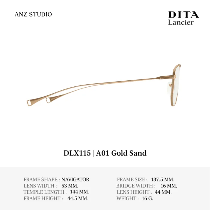 DITA Lancier DLX115 กรอบแว่นตา Titanium ทรง Navigator  Luxury Sport ของแท้รับประกัน 1 ปี - Image 4