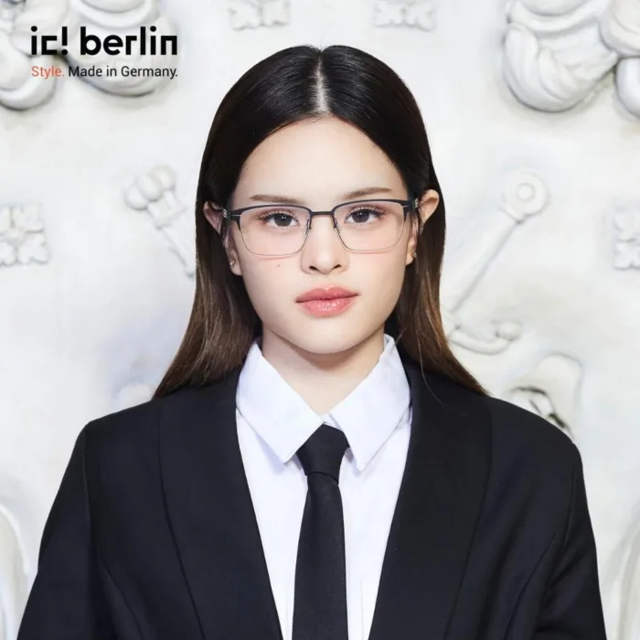 ic! berlin Kenny IC5028-D กรอบแว่นตา Metal ทรง Rectangle / Square Minimal Screwless Design - Image 8