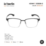 ic! berlin Kenny IC5028-D กรอบแว่นตา Metal ทรง Rectangle / Square Minimal Screwless Design - Image 3