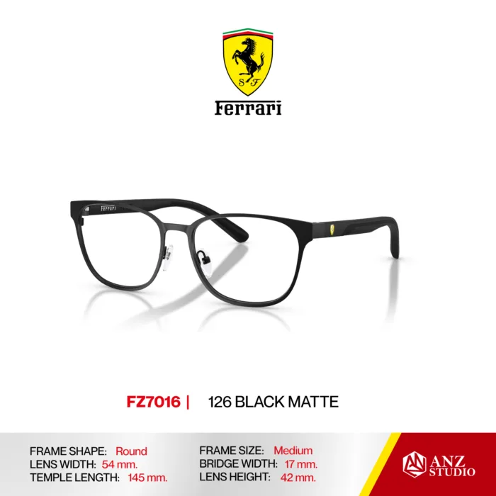 กรอบแว่นตา FERRARI FZ7016 ทรง Round ดีไซน์ Racing น้ำหนักเบา ของแท้รับประกัน 2 ปี - Image 2