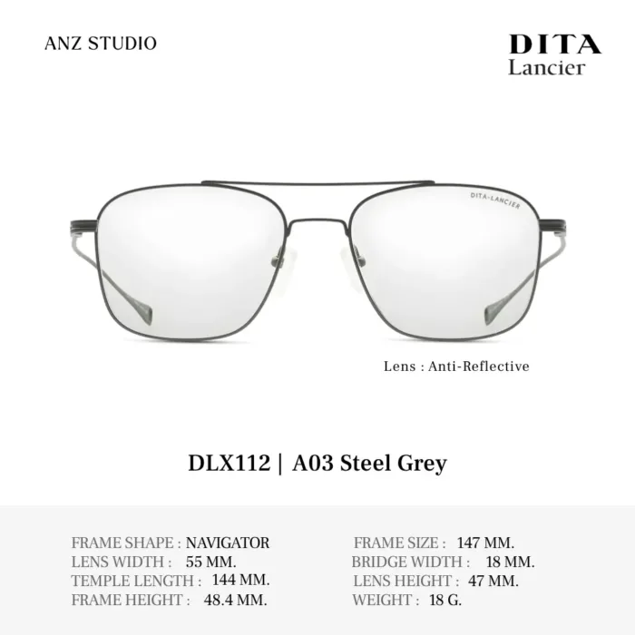 DITA Lancier DLX112 กรอบแว่นตา Titanium ทรง Navigator Luxury Sport  ของแท้รับประกัน 1 ปี - Image 6